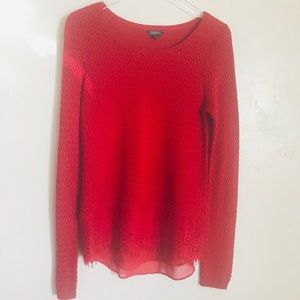 Lucky Brand Red Long Sleeve Sweater, Size M